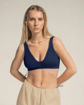 Crop top seamless con escote en V