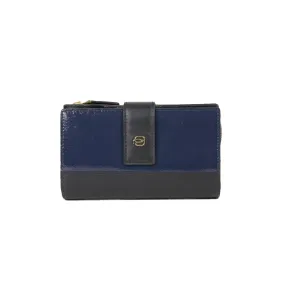 Monedero de Piel Piquadro PD1353W79/BLU3/N Color Azul y Negro
